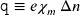 \mathtt{q} \equiv e \chi_{m} \, \Delta n