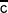   \overline {\mathsf{c}}