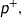 \textsf{\textit{p}}^{+} ,